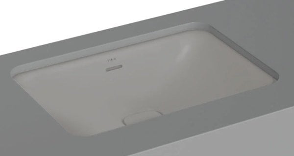 Vitra 7535B076-1082 Metropole Dikdörtgen Tezgahaltı Lavabo 60 cm Mat Taş Gri.